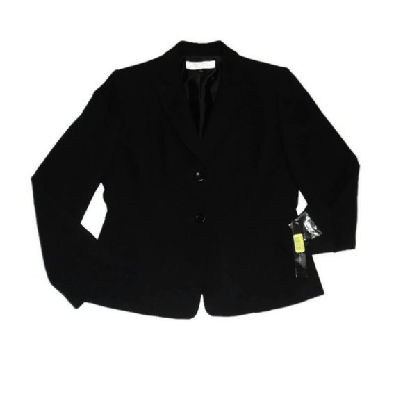 Tahari Jackets & Blazers - New Tahari Black Blazer Jacket Button Career 6P $139